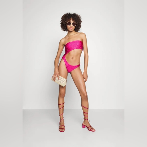 Cult Gaia Bisa One Piece Swimsuit in Dragonfruit NEW - Picture 10 of 16